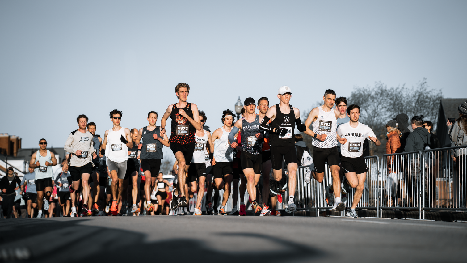 Runners at Carmel Marathon in Carmel, Indiana